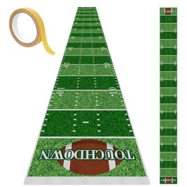 LFUTARI Corredor de piso de fútbol, 118 pulgadas de largo, pasillo de campo de fútbol, tapete de fútbol para Super Bowl para decoración de fiestas de día de juego (verde)