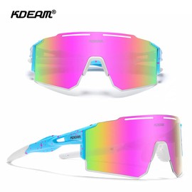 GoHZQ Polarised Sports Sunglasses for Men Womens Polarized Cycling Sunglasses UV400 Protection TR90 Superlight Frame Glasses for Driving, Fishing, Bike (Purple)