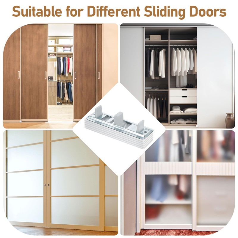 4 Pack Sliding Closet Door Floor Guides with Carpet Risers,