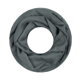 Majea Loop Cary Basic Women's Shawl Women's Scarf Neckerchiefs Plain Scarf - Dark grey 1, size: 170x80