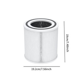 Fenteer 2 Pieces Air Purifier Filter Replacement Activated Carbon Filtration System Accessories Parts for Bedroom Office Living Room