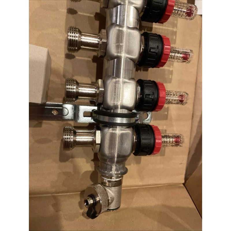 Myson Comfort Fit with Regolux Flowmeters Manifold PEX SSMANI-8 8