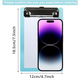 SHUESS Mini Clipboard 20 Pack Plastic Small Clipboards 4.7x7.3 Inch Colored Clipboards Low Profile Clip Small Clipboards Bulk Standard A6 Letter Size for Classroom and Office Use