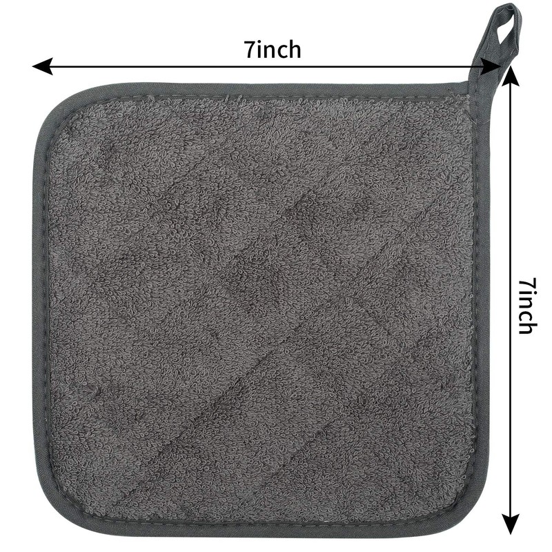 Lifaith 100% Baumwolle Küche Everyday Basic Terry Topflappen hitzebeständig Untersetzer