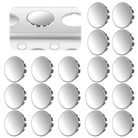 20pcs Seal Electrical Box Knockout, Removable Electrical Box Knockout Round Electrical Panel Knockout Plugs Stainless Steel Knockout Seal for Conduit Pipe (1/2in) Closure Unused Electric Box Outlets