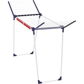 Leifheit Pegasus 160 - Secador de pie (94,5 x 54,5 x 7 cm), Color Blanco y Azul                                                                       