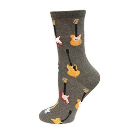 HOTSOX Kids Guitars Socks 1 Pair, Charcoal Heather, Kids S/M