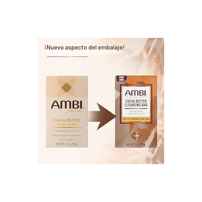 Barra de Limpieza de Mantequilla de Cacao Ambi, 3.5 Onzas