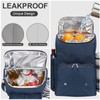 Picnic Backpack for 4 Person with Large Insulated Cooler Bag,
