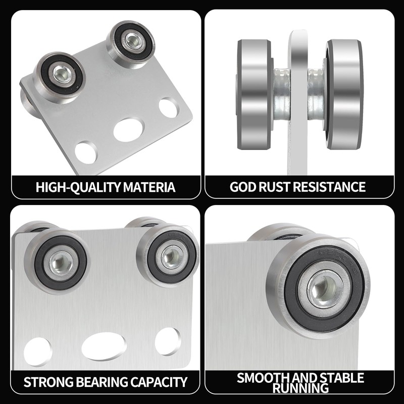 BIAXJUNY 4 Wheel Trolley Assembly Rollers, Bearing Trolley Assembly for