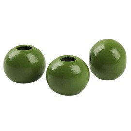 Pack of 100 Loose Round Wooden Beads, 7 mm Wooden Beads for Threading, Wooden Balls with Hole, Natural Wooden Beads, Round Craft Beads, Wooden Beads for DIY Jewellery Making Crafts Decorations, Dark