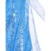Luxury Shining Princess Costume Dress with Long Snowflake Cape for