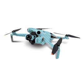 MightySkins Carbon Fiber Skin Compatible with DJI Mini 4 Pro - Solid Baby Blue | Protective, Durable Textured Carbon Fiber Finish | Easy to Apply