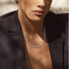 OCHCOH 925 Sterling Silver Clasp 3mm Rope Chain Necklace for Women Men Diamond Cut Silver Chain Necklace for Men 18 Inch