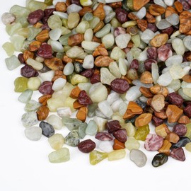 Pulovin 2.5 lbs Pebbles for Indoor Plants, Succulent Rocks, 3/8" Polished Pebbles for Bamboo, Vase, Terrarium, Natural Decorative Small River Rocks for Crafts, Cactus, Outdoor Garden Landscaping