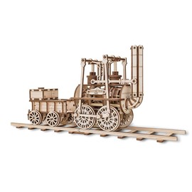 EWA Eco-Wood-Art Locomotion EWA EcoWoodArt 3D Wooden Puzzle for Teenagers and Adults Mechanical 1 Model DIY Kit for Locomotive, Railway, Self-Assembly, No Glue Required