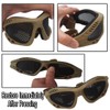 Wokyo Airsoft Mesh Goggles Tactical Safety Goggles Glasses (brown)