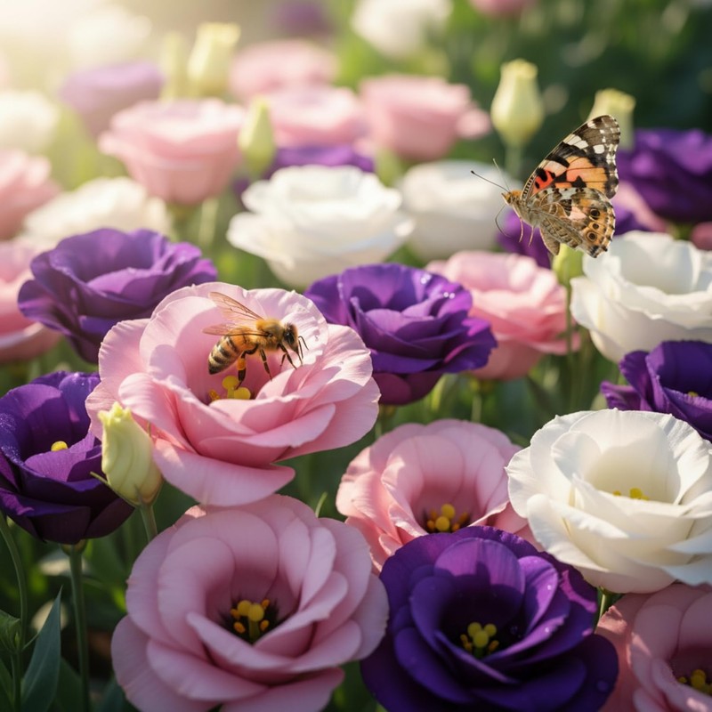 Lisianthus Seeds, Pack of 100 Mixed Color Eustoma Grandiflorum Seeds,