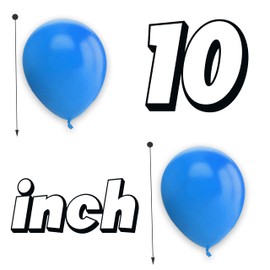 Light-Blue Balloons - 10 Inch Round Plain Latex Balloons for Birthday, Baby Shower, Engagement & Wedding Parties - Pack of 15