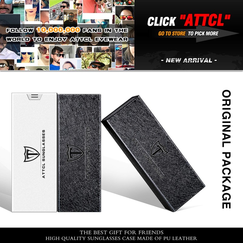 ATTCL Men's Driving Classic Polarized Sunglasses Al-Mg Metal Frame Ultra