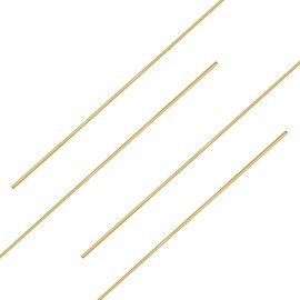 Ohamtes 4PCS Brass Tube ID1.1mm(0.043") x OD1.5mm(0.059") x L300mm(11.81"), Wall Thickness 0.2mm(0.008"), Used for Refrigerator Capillary Tube, Oil Circuit Hydraulic System, Craft Decoration