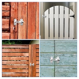 Lpraer 2 Pack 4 Inch Flip Latch Stainless Steel Gate Latches with Screws Bar Latch Safety Door Latch Bolt Lock for Gate Cabinet Fence Window (Silver)