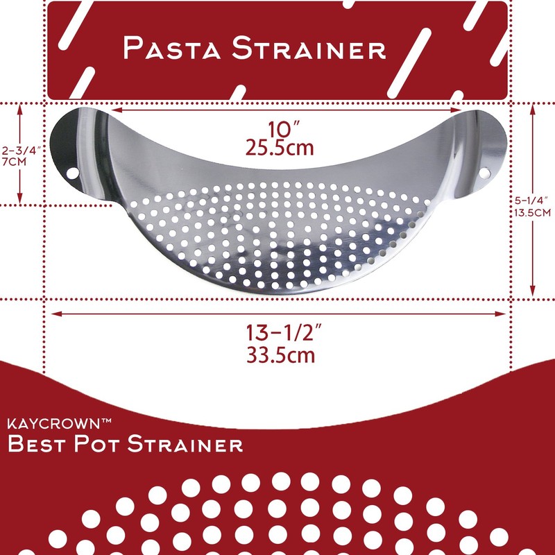 Best Utensils Pan Pot Spaghetti Strainer Premium Stainless Steel Pasta