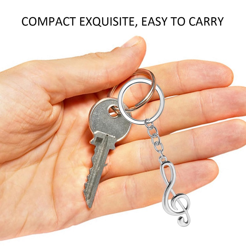 2 Pieces Music Note Keychains, Creative Metal Keychains, Travel Bag