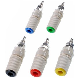 Ganasome 5Pcs M5 High Current 5mm Female Banana Socket Binding Test Plug Post Connector - 5 Colors