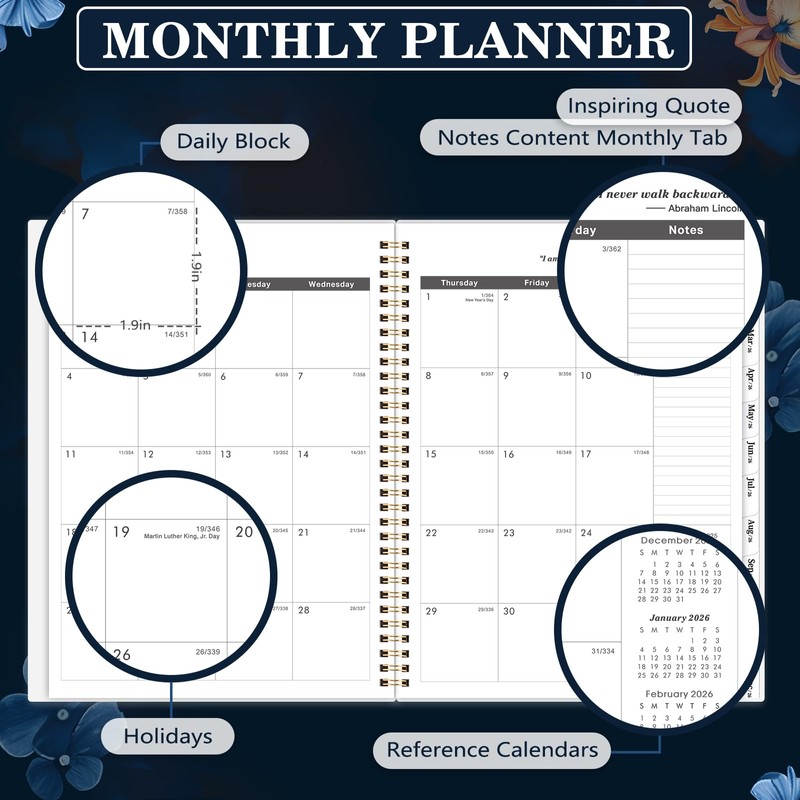 2026-2027 Monthly Planner/Calendar - Monthly Calendar 2026-2027, January 2026 -