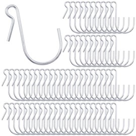 SHEHARUHI 100 PCS Small S Shaped Stainless Steel Mini Ornament Hooks for Hanging Plants Crafts Key Jewelry Suitable for Bathroom Kitchen and Closet