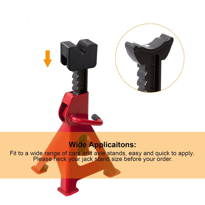 Lyeteung Pack of 2 Car Jack Rubber Pad, Slotted Car