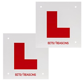 BITS4REASONS NEW MODEL PROFESSIONAL GRADE PAIR OF UNIVERSAL RIGID SOLID L PLATES 1.5MM POLYCARBONATE WE USE ON OUR OWN DRIVING SCHOOL- FIT MOTORBIKES AND CARS…