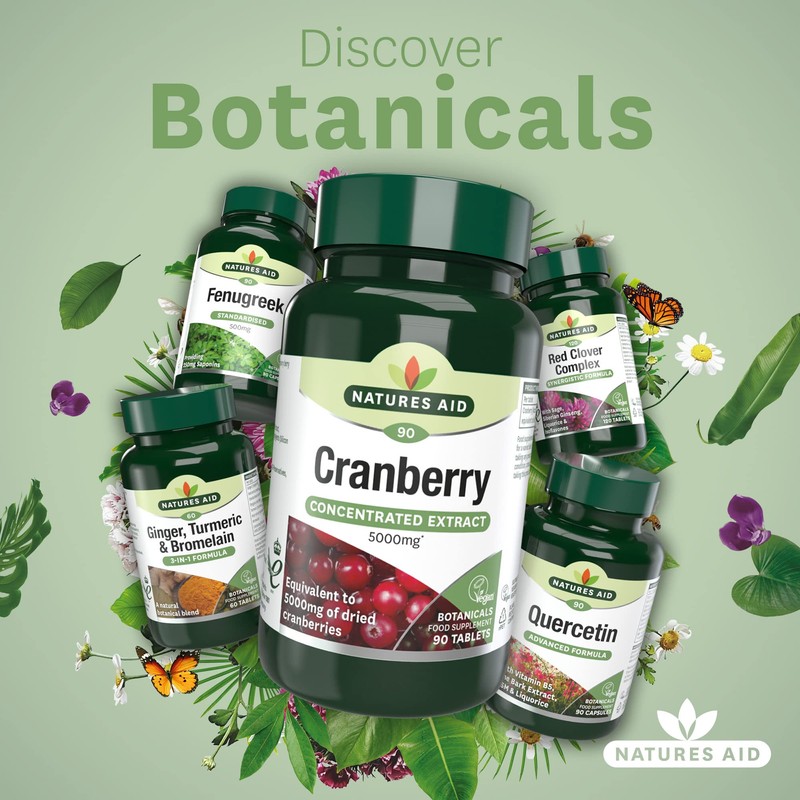 Natures Aid Cranberry 200mg – High Strength Tablets – Supports