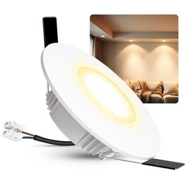 linovum CERBUS LED Recessed Spotlight Wet Room Bathroom IP65 Outdoor Low Installation Depth 22 mm - Recessed Spotlight 230 V Warm White Spot White Round
