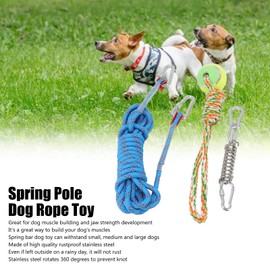 Luocute Dog Bungee Tug Toy, Dog Hanging Bungee Tug Rope Toys for Small Medium Large Dogs, Tug of War Toy Outdoor Exercise Play with 16.4ft Rope