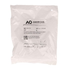 American Orthodontics Ligatures Uni-Stick Gray | 40 Sticks/960 Per Pkg | Made in the USA | Hypo-Allergenic, Non-Latex, Medical Grade Polyurethane Elastic Bands | .045 Inner / .115 Outer Diameter