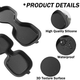 SENSHINE Cup Holder Inserts Liner for CRV Accessories 2023 2024 Anti-Dust Center Console Cup Holder Protector Mats Interior Decoration Pad for CRV 2Pcs (Black)