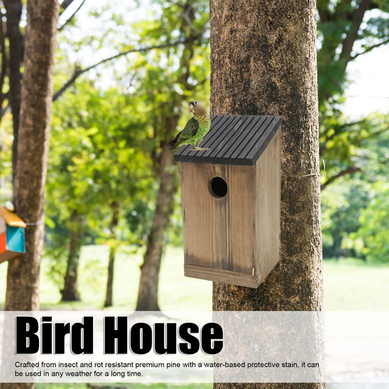 Wooden Pet Bird Nests House Nesting Box Birdhouse Accessories for