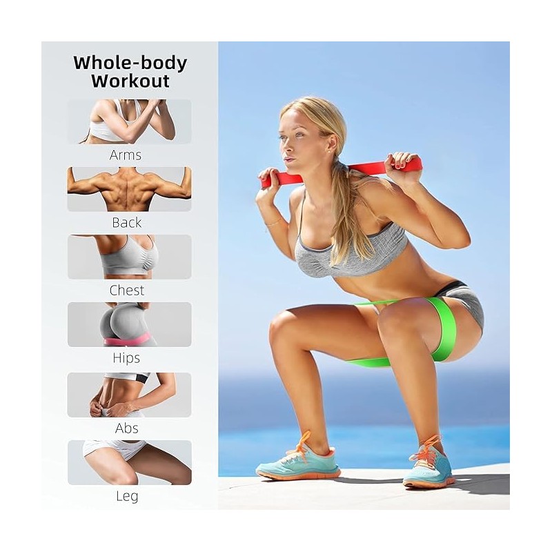 Resistance Exercise Bands, Elastic Stretch Loops, Flexbands for Pilates, Booty