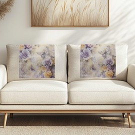 Qehuruxo Rose Butterfly Slipcover Headrest Protector Covers Non Slip Recliners Headrest Cover Furniture Protectors Sofas Back Covers Chairs Home Decoration Sofa Covers