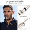 POPETPOP Metal Bird Training Whistle: Pigeon Whistle with Lanyard -