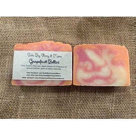 Suds By Stacy and More Grapefruit Bellini Homemade Soap Bar (Three 4 oz bars)
