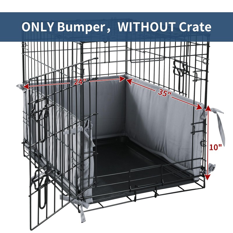 Hombys Dog Crate Bumper with Ties - Soft Crate Accessory
