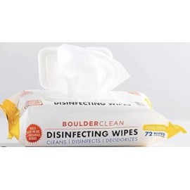 BoulderClean Boulder Clean Disinfecting Wipes, Fresh Lemon 72 Count