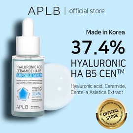 APLB Suero en ampolla con ácido hialurónico y ceramida HA B5, HYALURONIC HA B5 CEN™ 37,4% 1,35 FL.OZ/Cuidado de la piel coreano, Hidratación duradera,