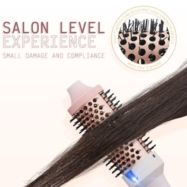 1.77 Inch Heated Curling Brush Ceramic Tourmaline Ionic Curling Iron Volumizing Hot Brush Create Root Volume & Loose Curls, Volume Curls Ceramic Tourmaline Ionic Round Brush Volumizer (1.77 Inch)