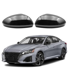 KYYET Gloss Black Side Mirror Cover Cap Fits For 2019 2020 2021 2022 2023 2024 2025 Nissan Altima Replace 96374-6CA9A,96373-6CA9A