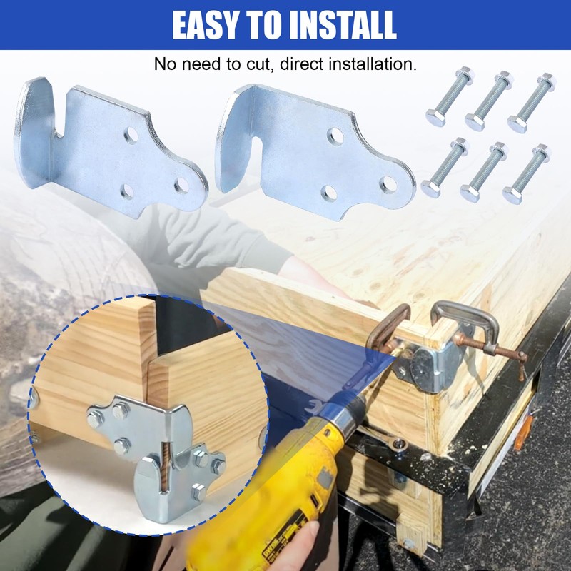 Trailer Wooden Sides Brackets Latch Rack Stake Body Gates Corner