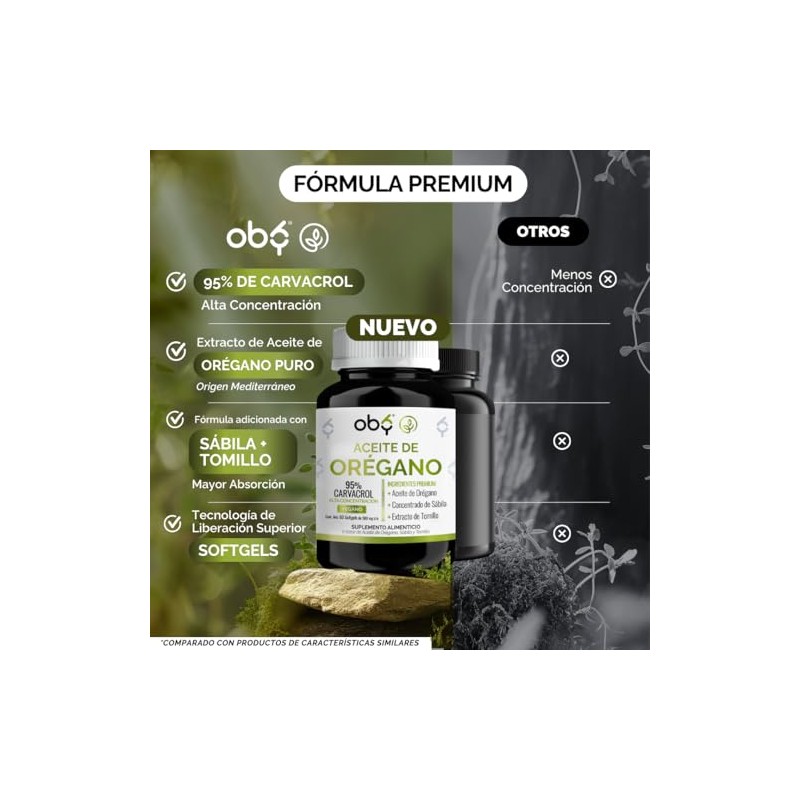Aceite de Oregano OBY | 95% Carvacrol de Alta Pureza